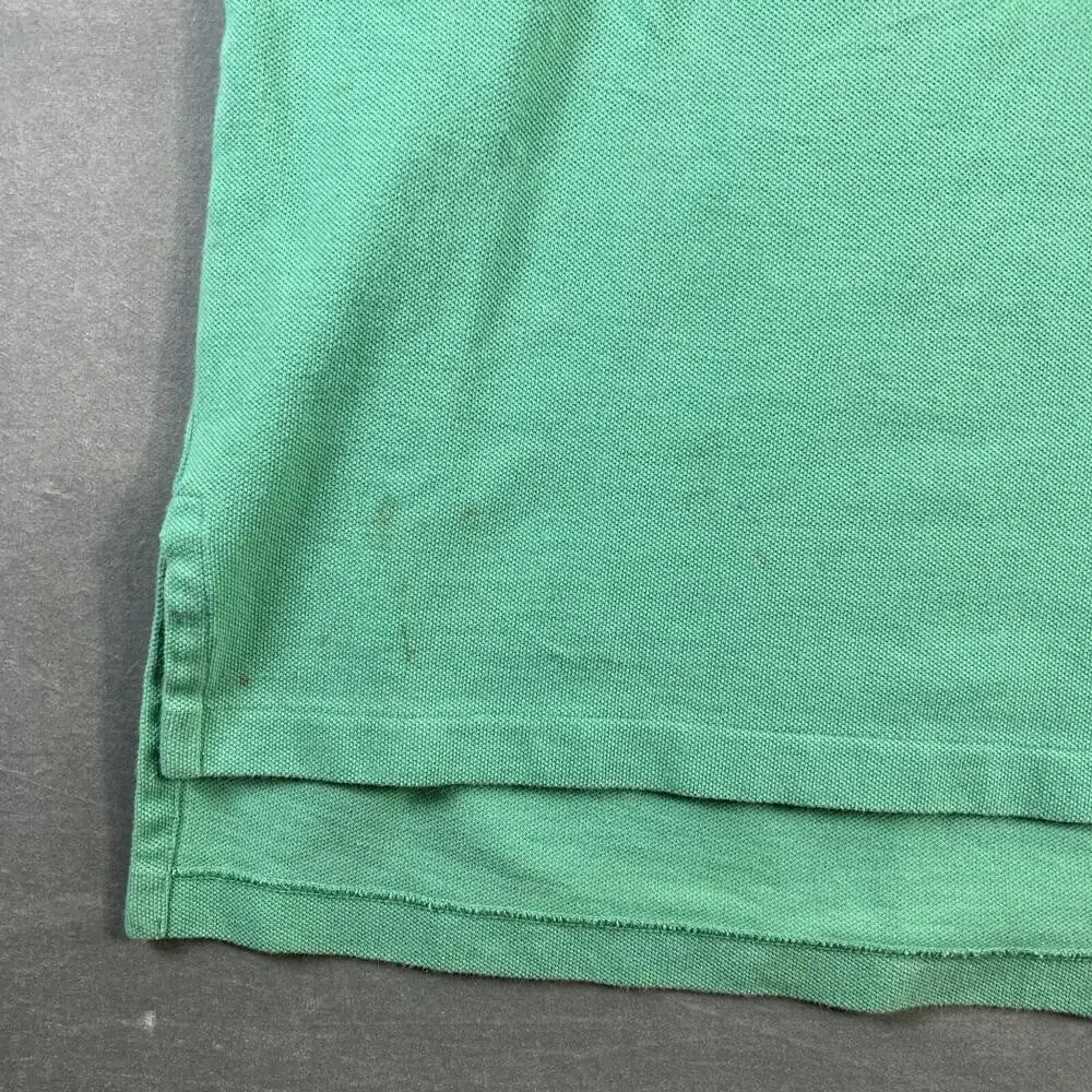 Polo Ralph Lauren Short Sleeve Polo Shirt Mens XXL Green Regular Fit Yellow Pony